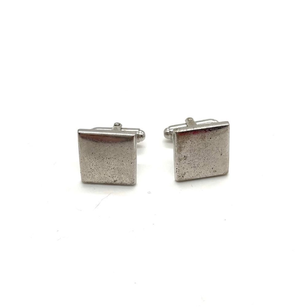 Cuff Links Square in Silver Tone